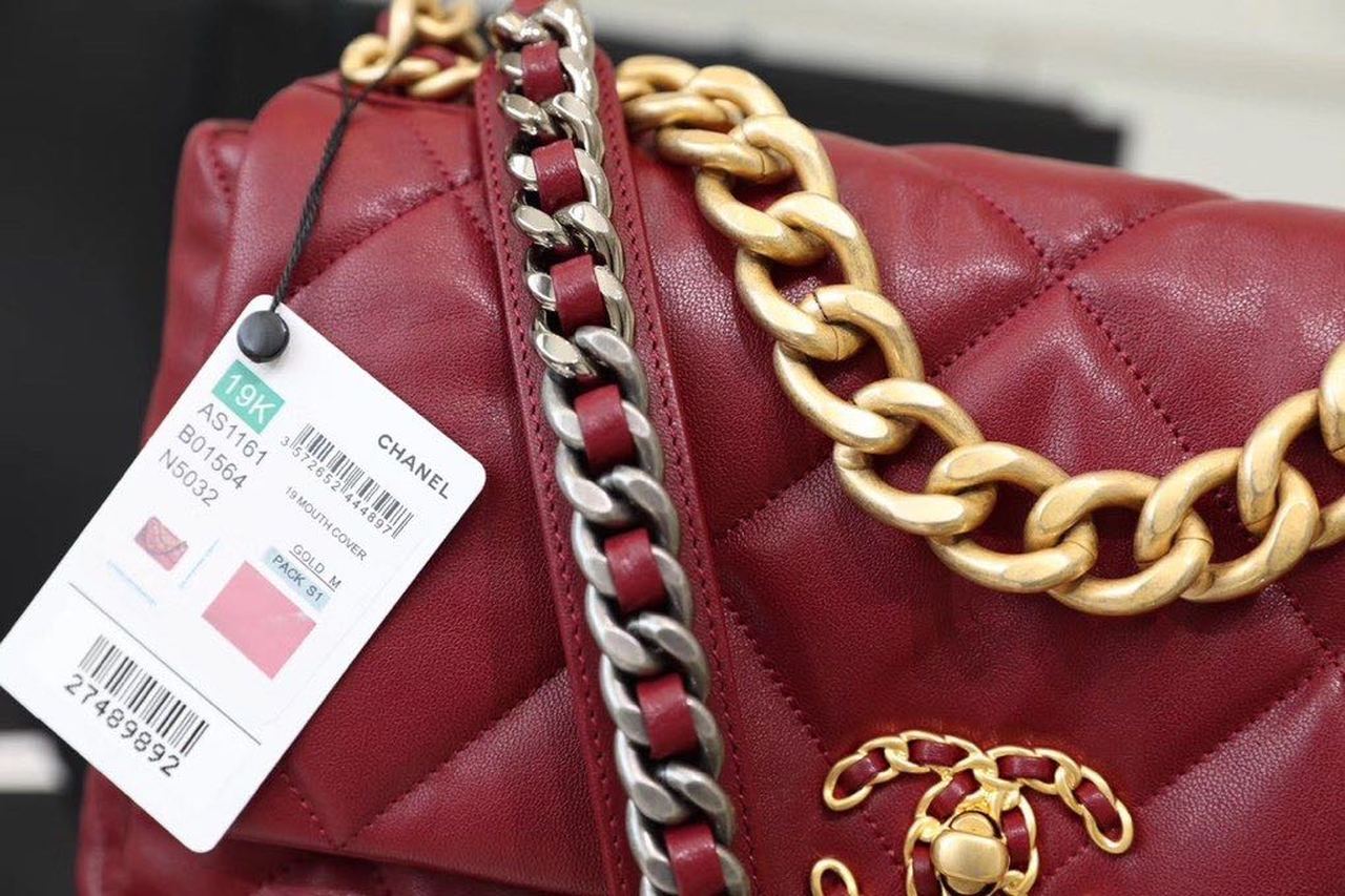 CHL 19 Handbag 26cm Bordeaux For Women AS1160