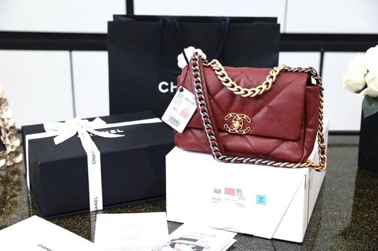 CHL 19 Handbag 26cm Bordeaux For Women AS1160