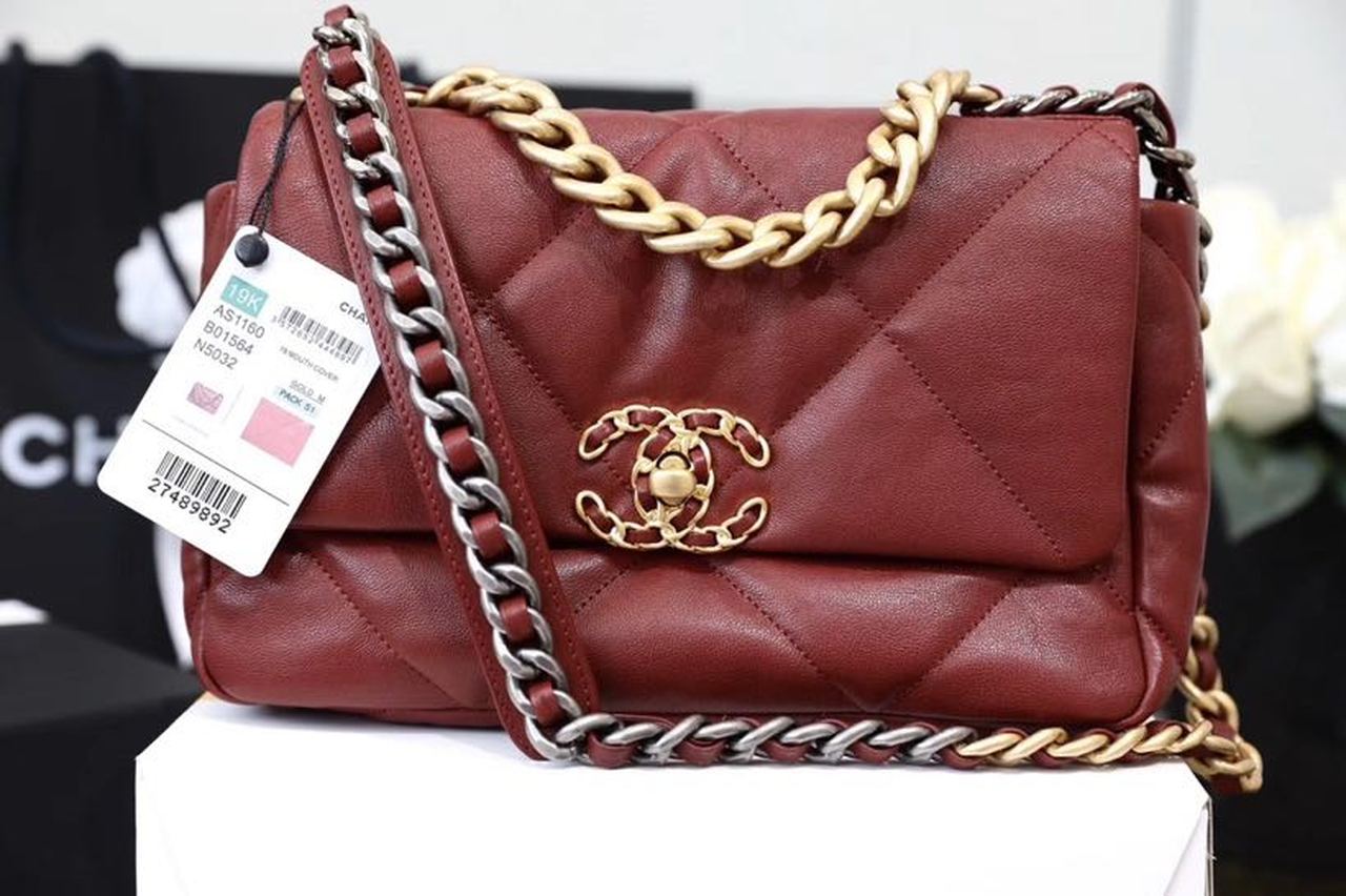 CHL 19 Handbag 26cm Bordeaux For Women AS1160