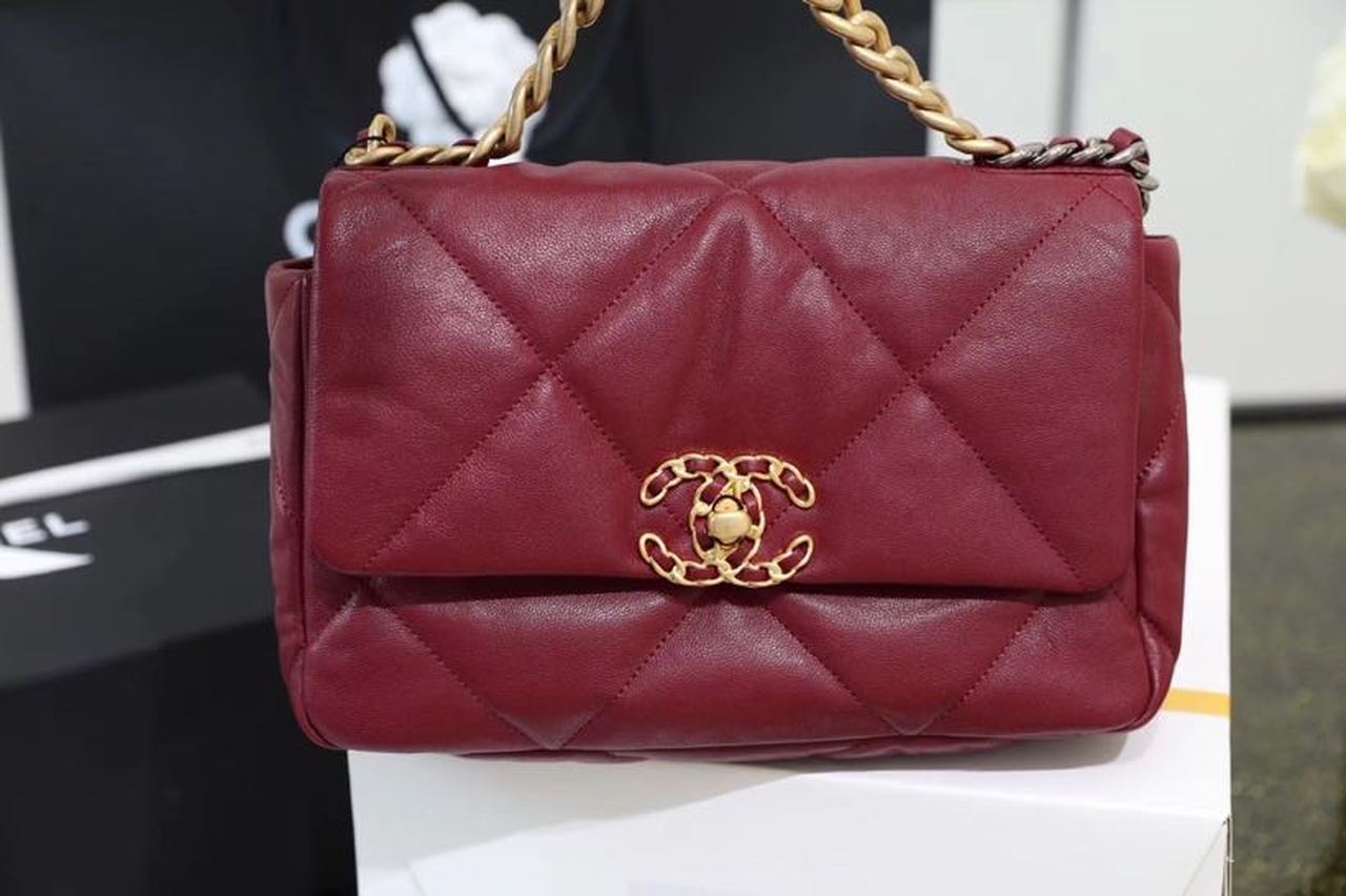 CHL 19 Handbag 26cm Bordeaux For Women AS1160