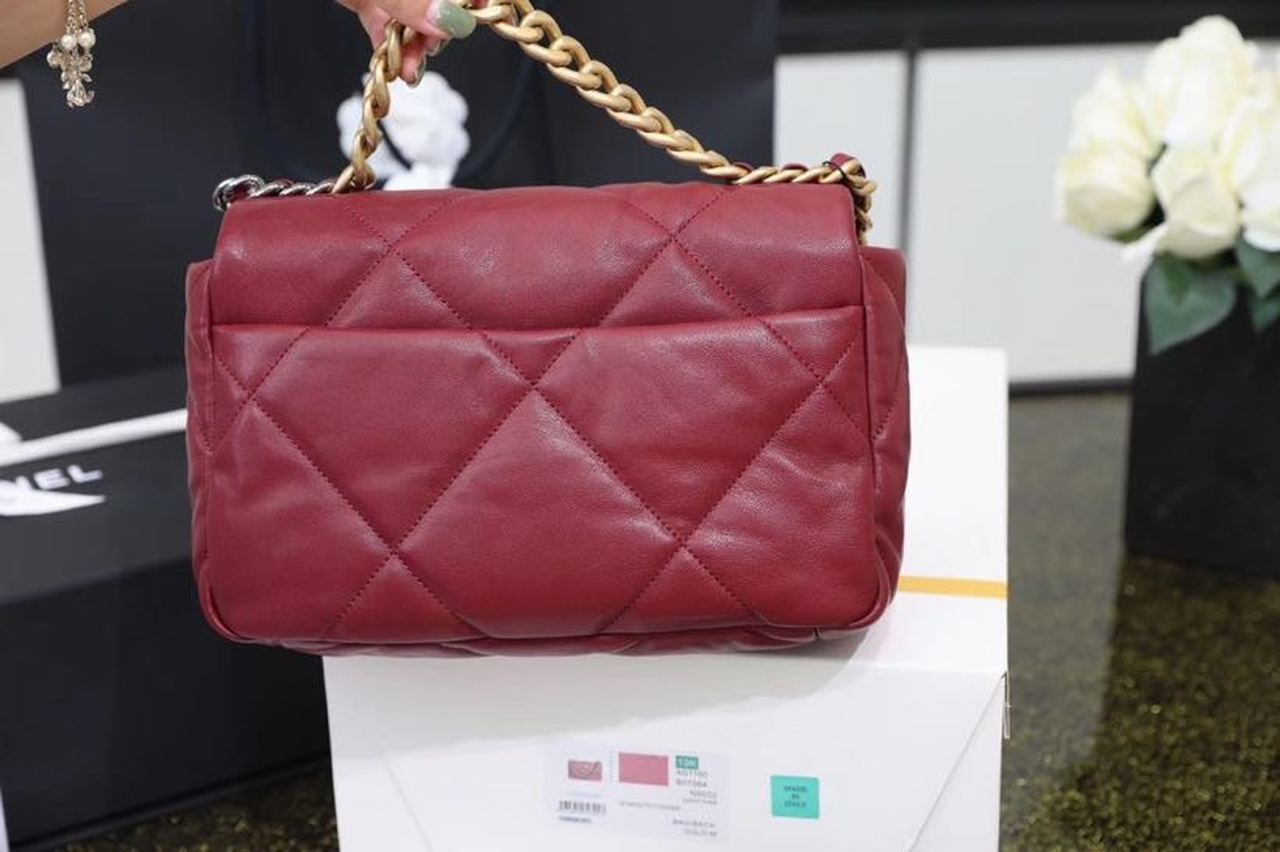 CHL 19 Handbag 26cm Bordeaux For Women AS1160