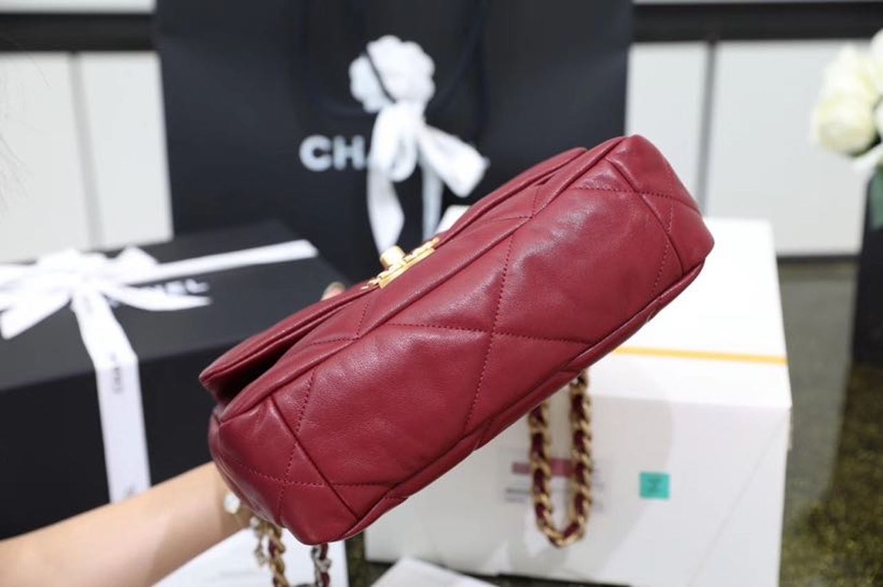 CHL 19 Handbag 26cm Bordeaux For Women AS1160