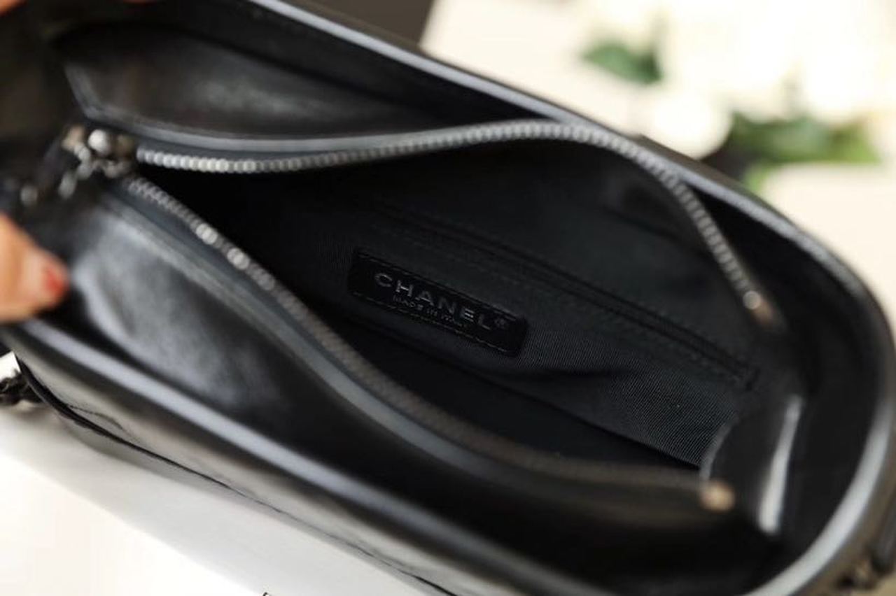 Chanel Gabrielle Hobo Bag 20cm Aged Calfskin Leather Spring/Summer Act 1 Collection, So Black