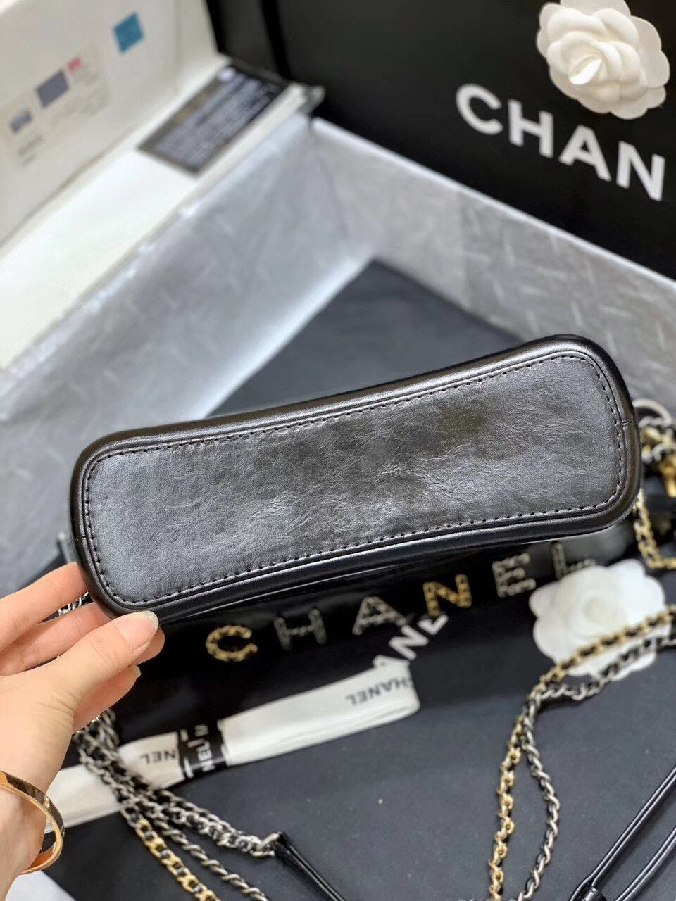 ChanelGabrielle Hobo Bag Black For Women 9.8in/25cm AS1582