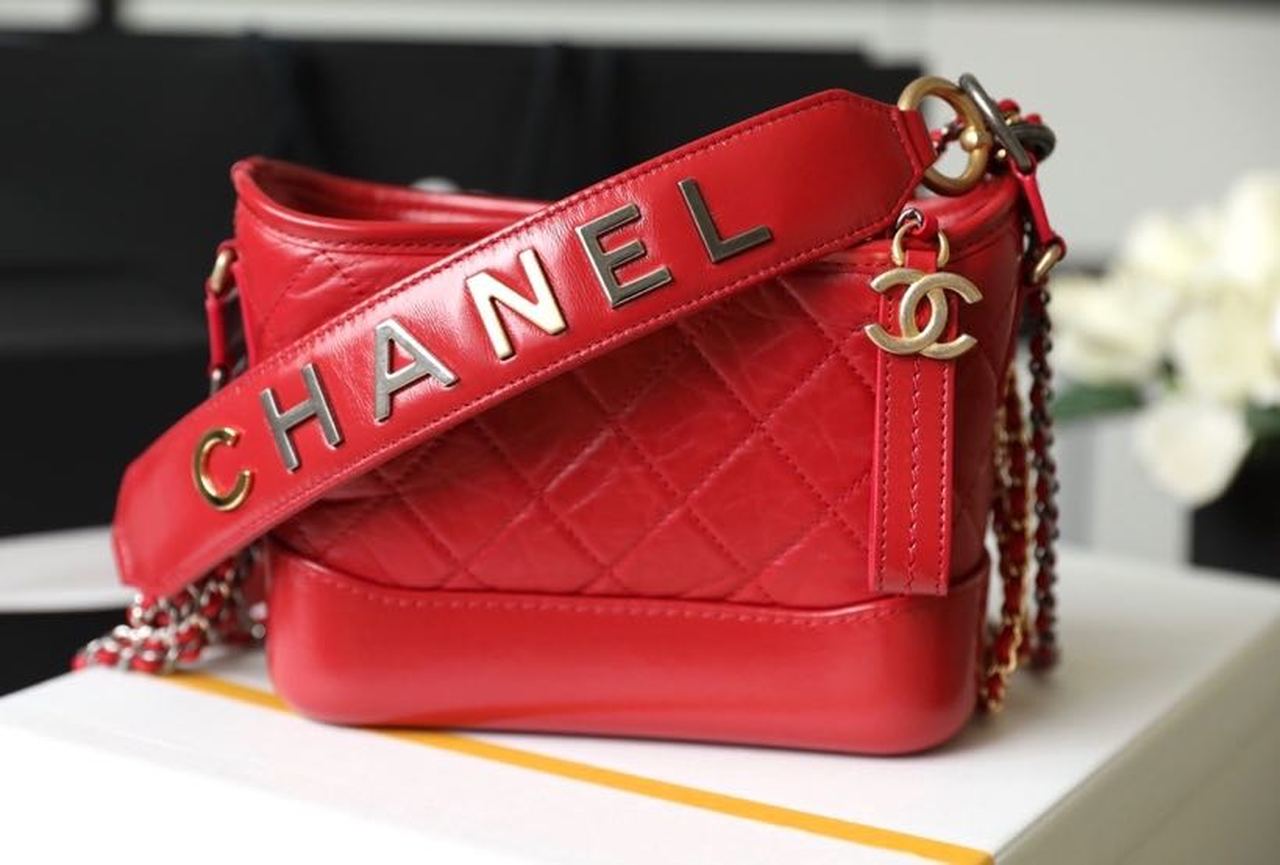 ChanelGabrielle Small Hobo Bag Red For Women 7.8in/20cm A91810