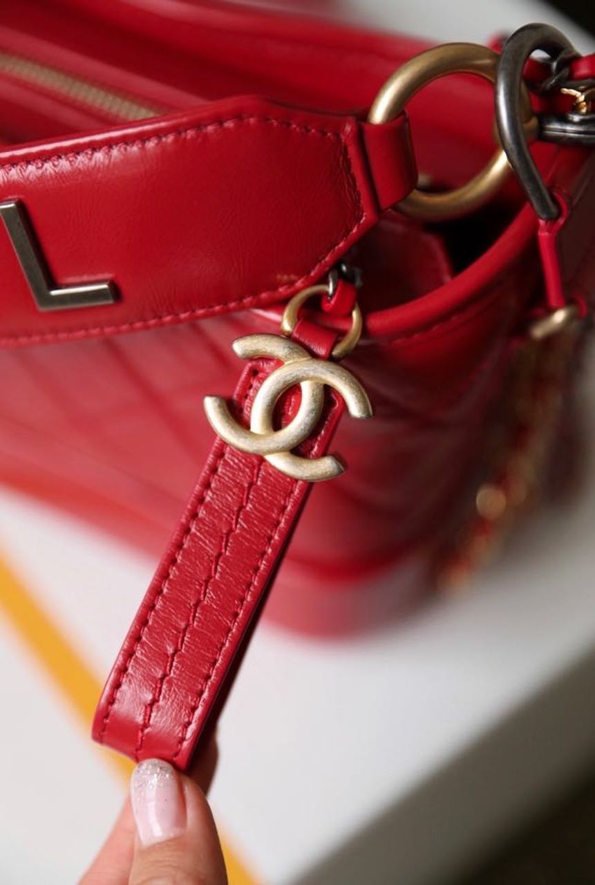 ChanelGabrielle Small Hobo Bag Red For Women 7.8in/20cm A91810