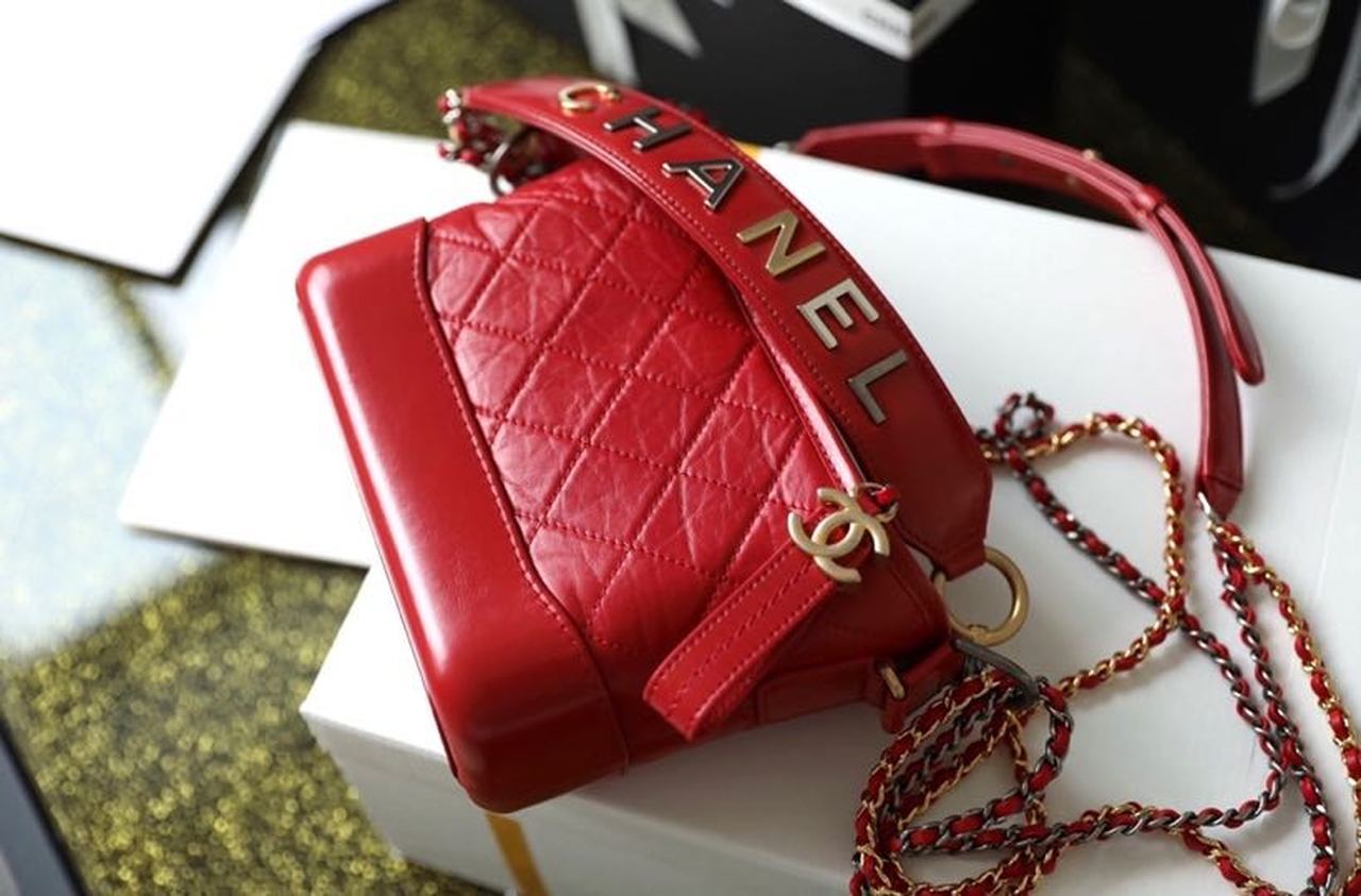 ChanelGabrielle Small Hobo Bag Red For Women 7.8in/20cm A91810