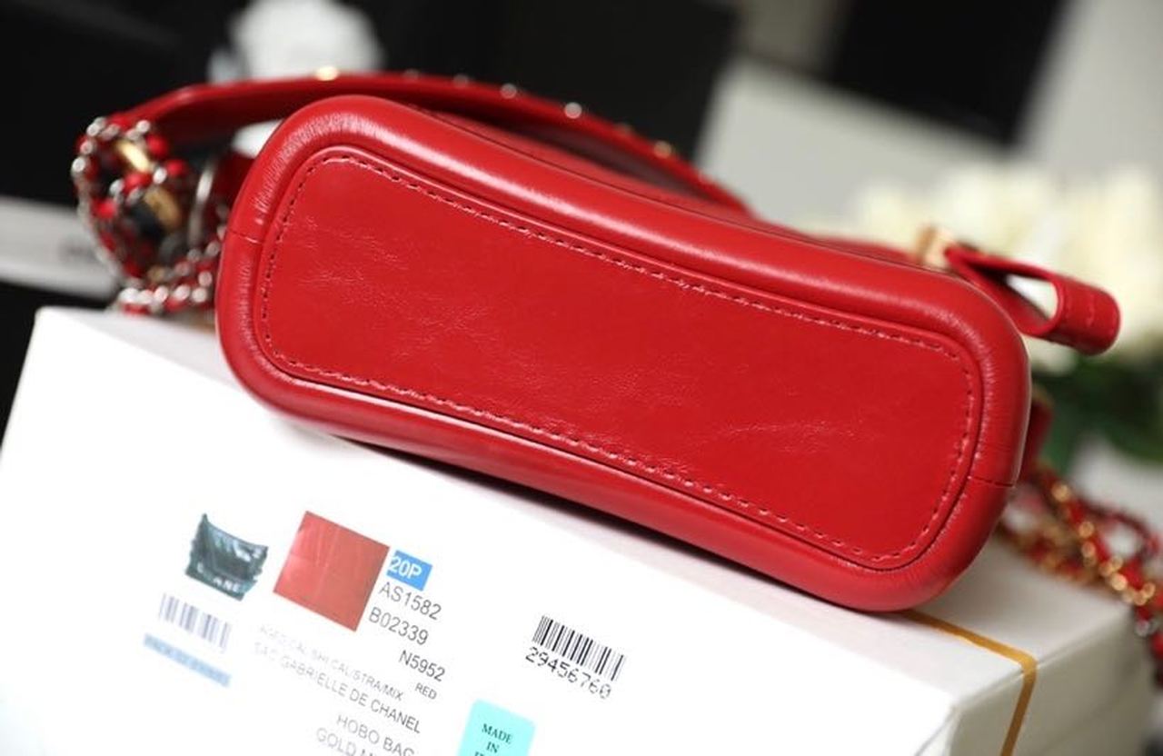 ChanelGabrielle Small Hobo Bag Red For Women 7.8in/20cm A91810