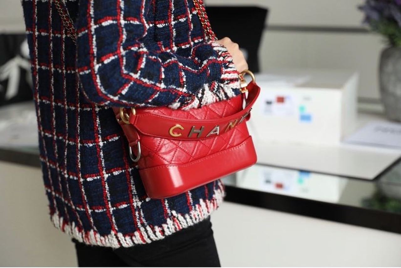 ChanelGabrielle Small Hobo Bag Red For Women 7.8in/20cm A91810