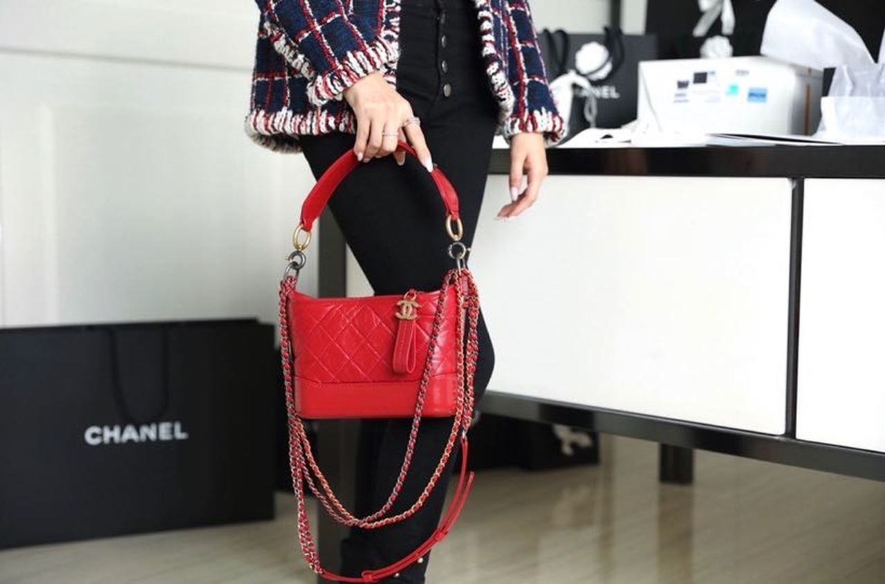 ChanelGabrielle Small Hobo Bag Red For Women 7.8in/20cm A91810