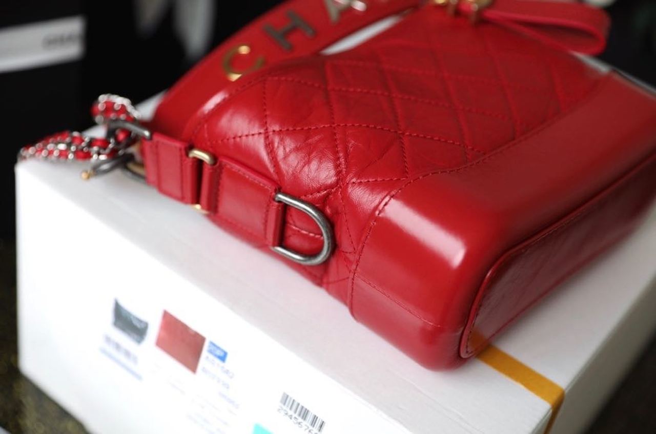 ChanelGabrielle Small Hobo Bag Red For Women 7.8in/20cm A91810
