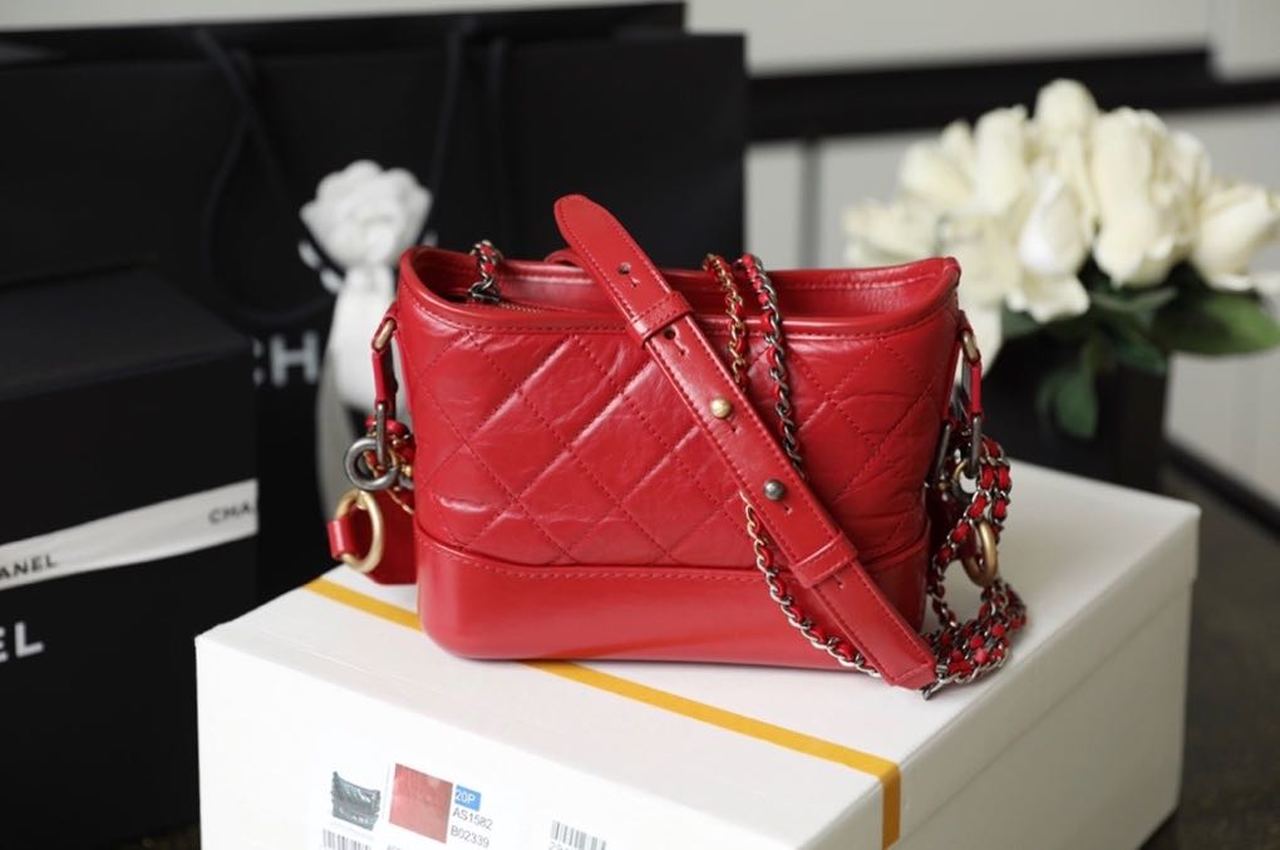 ChanelGabrielle Small Hobo Bag Red For Women 7.8in/20cm A91810