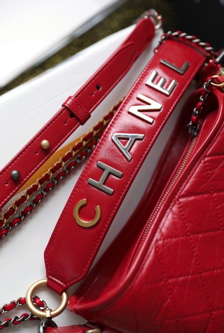 ChanelGabrielle Small Hobo Bag Red For Women 7.8in/20cm A91810