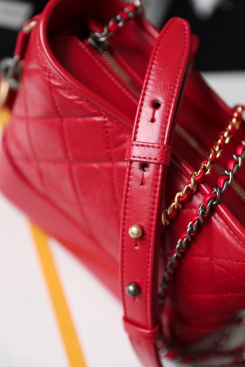 ChanelGabrielle Small Hobo Bag Red For Women 7.8in/20cm A91810