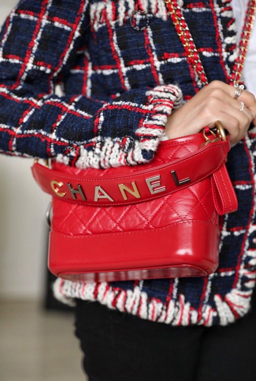 ChanelGabrielle Small Hobo Bag Red For Women 7.8in/20cm A91810