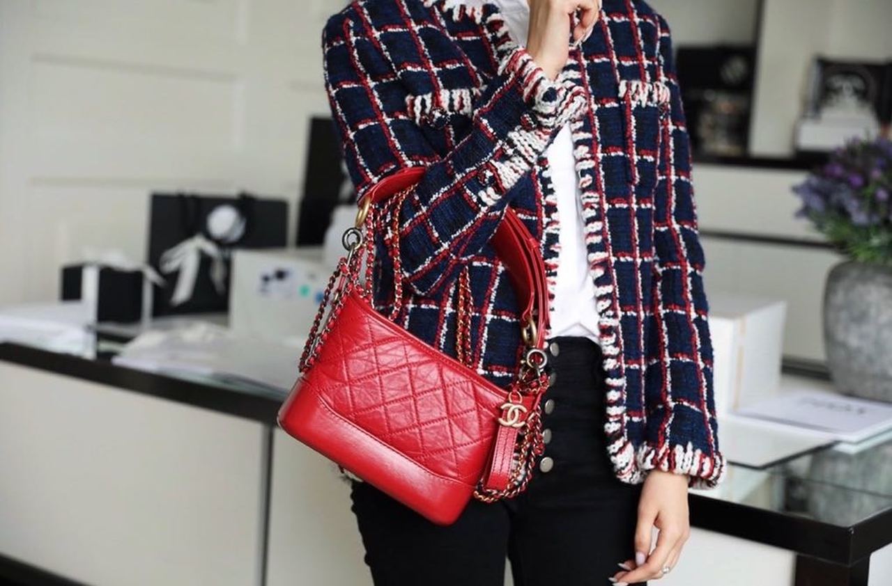 ChanelGabrielle Small Hobo Bag Red For Women 7.8in/20cm A91810