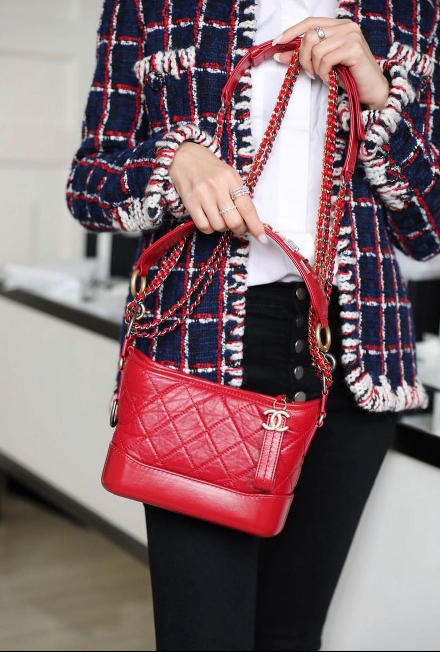 ChanelGabrielle Small Hobo Bag Red For Women 7.8in/20cm A91810
