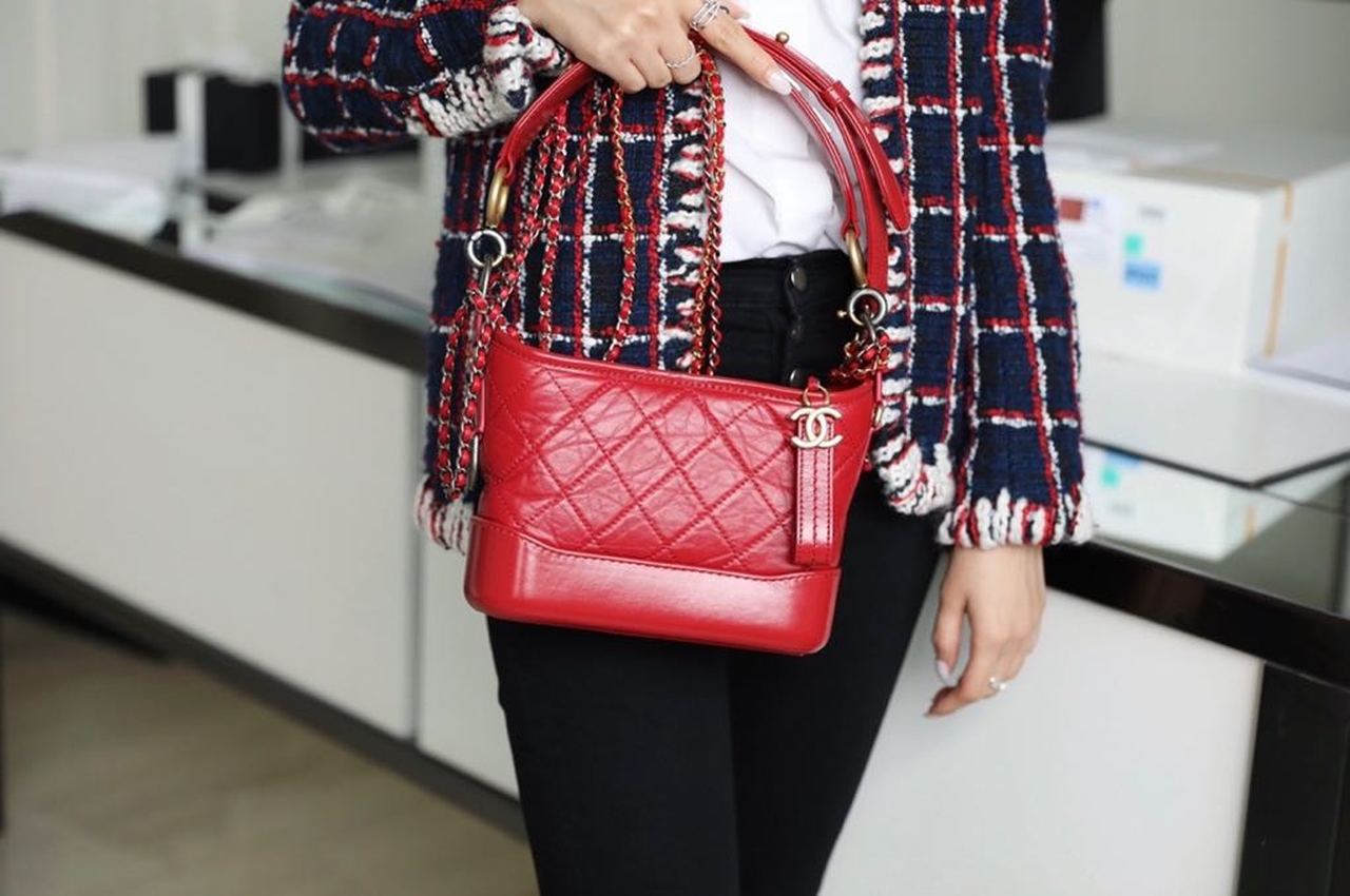 ChanelGabrielle Small Hobo Bag Red For Women 7.8in/20cm A91810