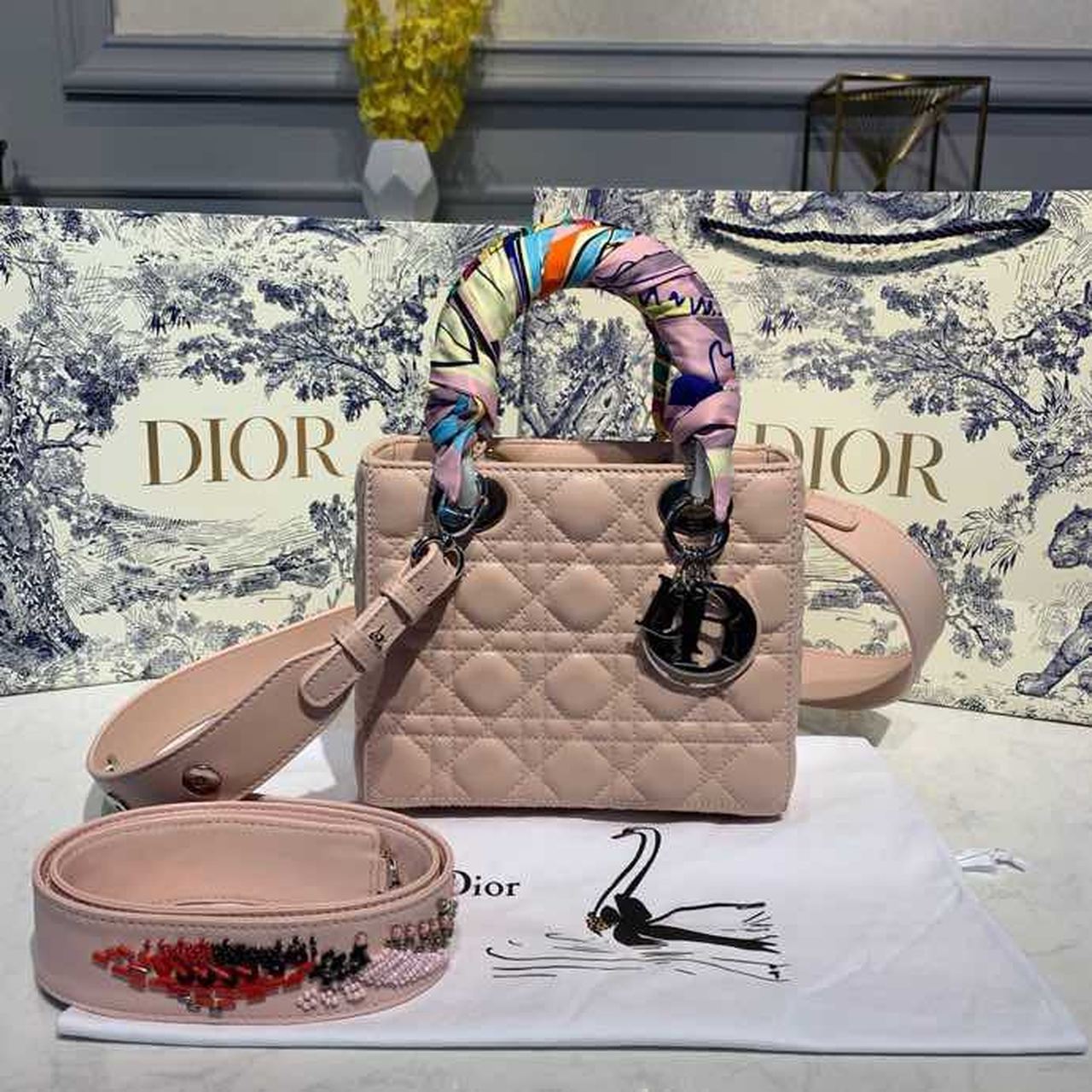 DI Small Lady My ABCBag Pink For Women, Women’s Handbags 8in/20cm CD M0538OCAL