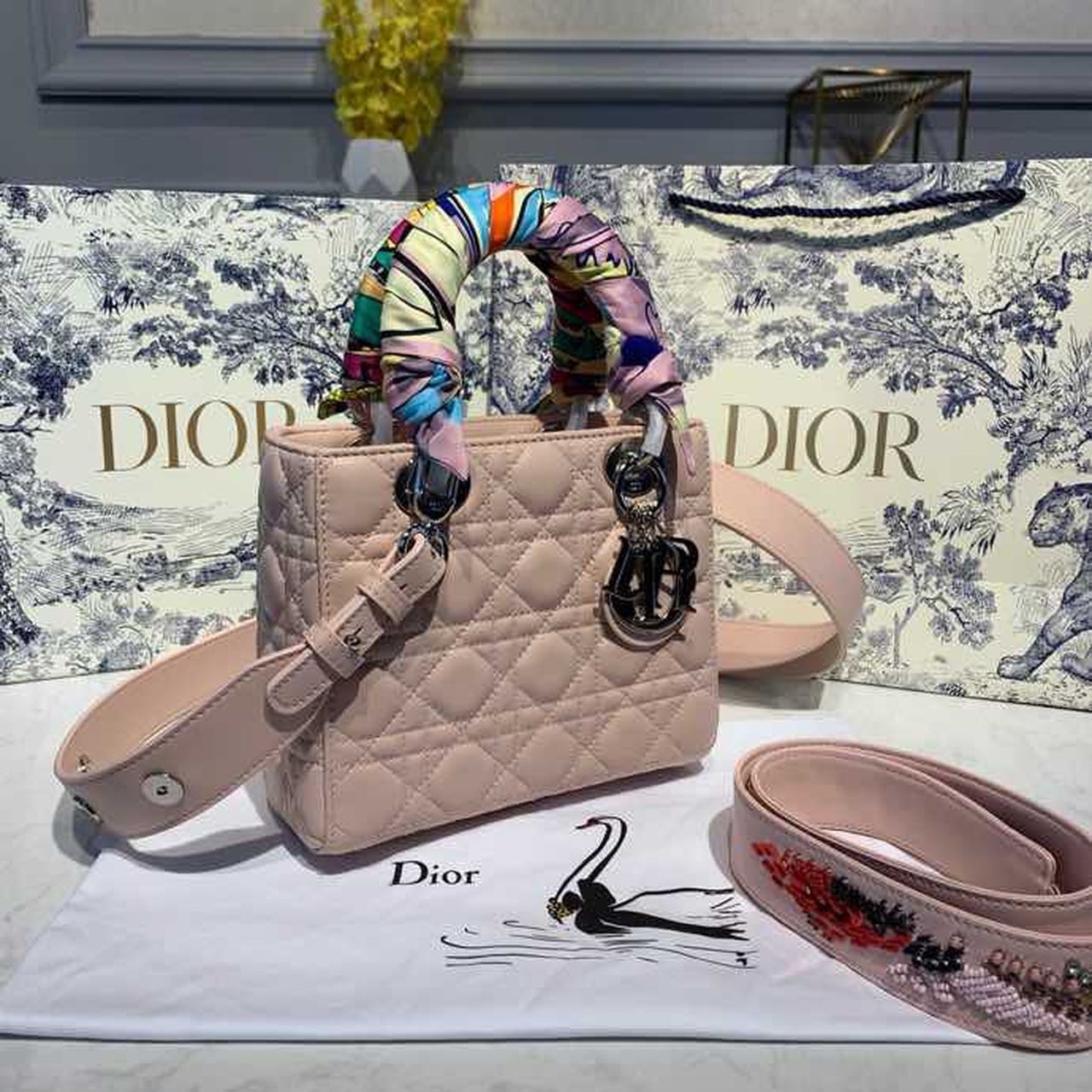 DI Small Lady My ABCBag Pink For Women, Women’s Handbags 8in/20cm CD M0538OCAL