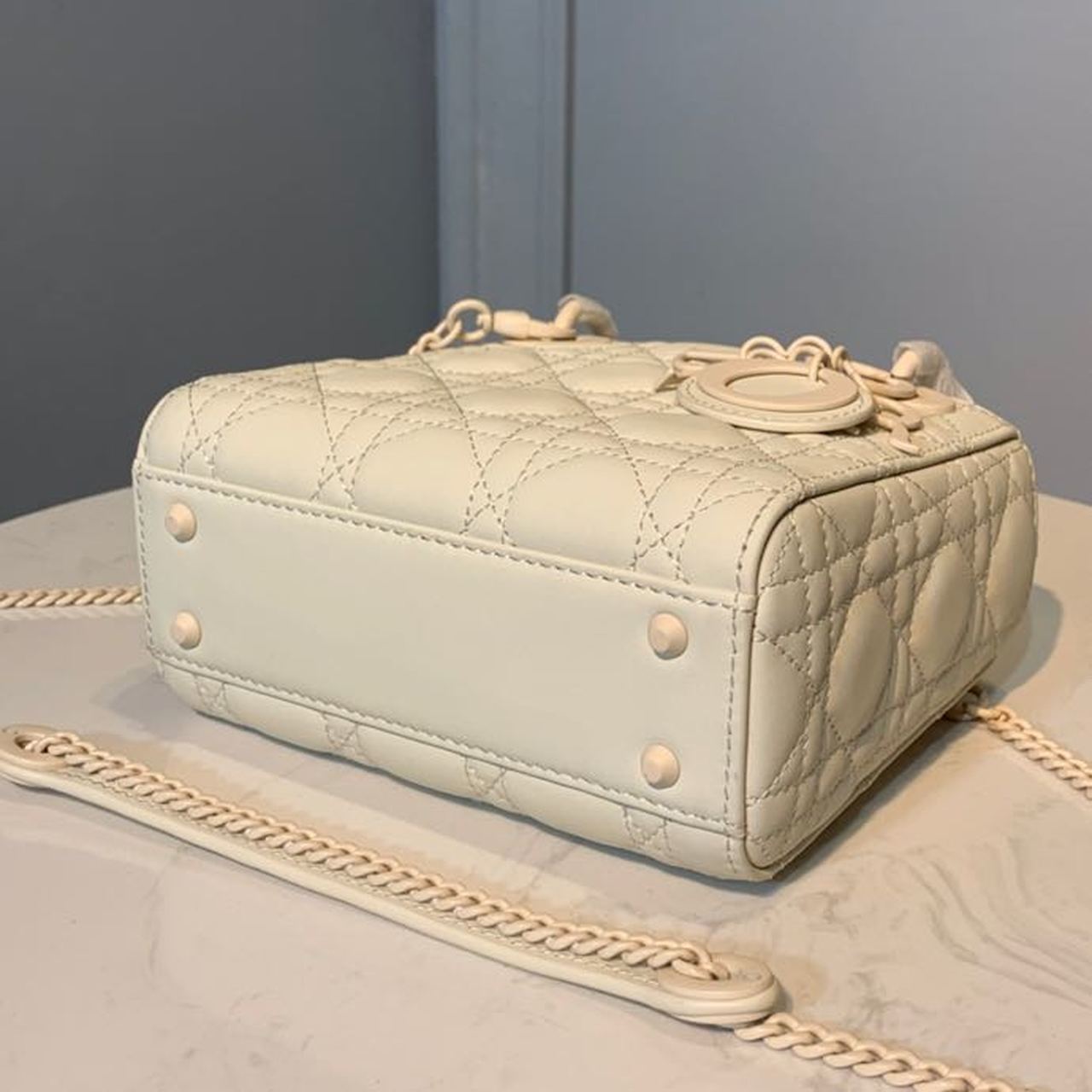 DI Mini Lady Bag Ivory For Women 6.5in/17cm CD M0505SLOI