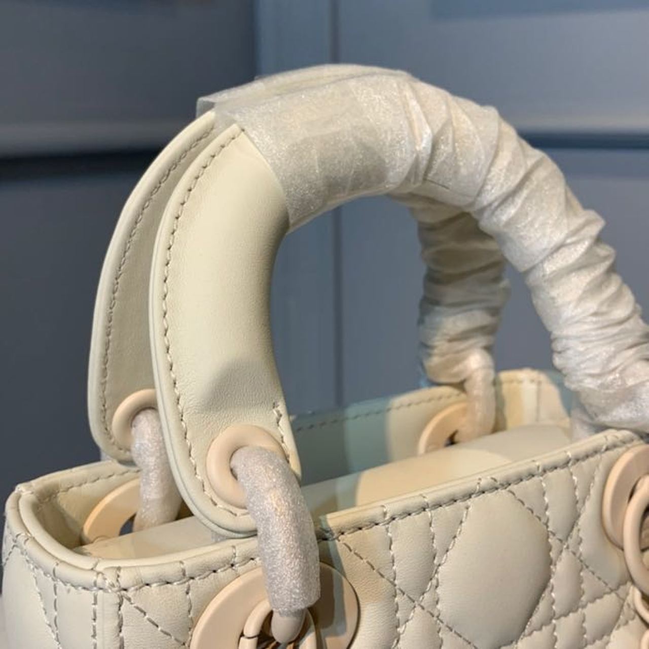 DI Mini Lady Bag Ivory For Women 6.5in/17cm CD M0505SLOI