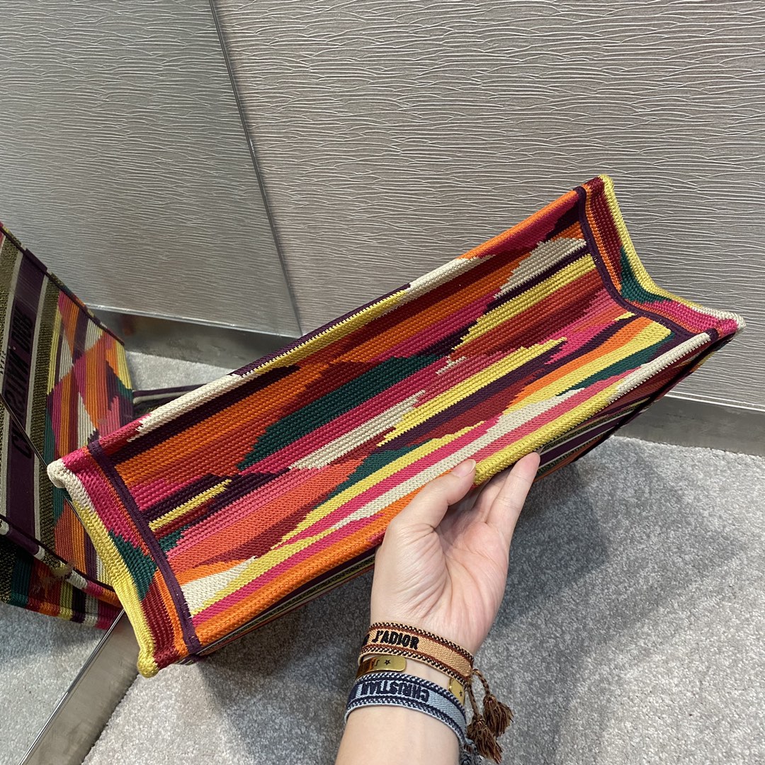 DI Large Book Tote Canvas Multicolor For Women Bag Size 42cm/16in CD