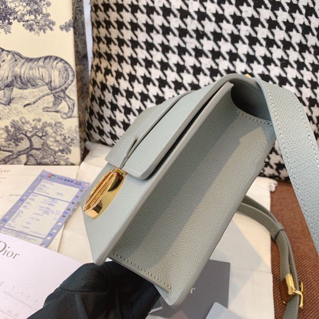 DI Medium 30 Montaigne Bag Blue-Gray Box For Women 24cm/9in CD