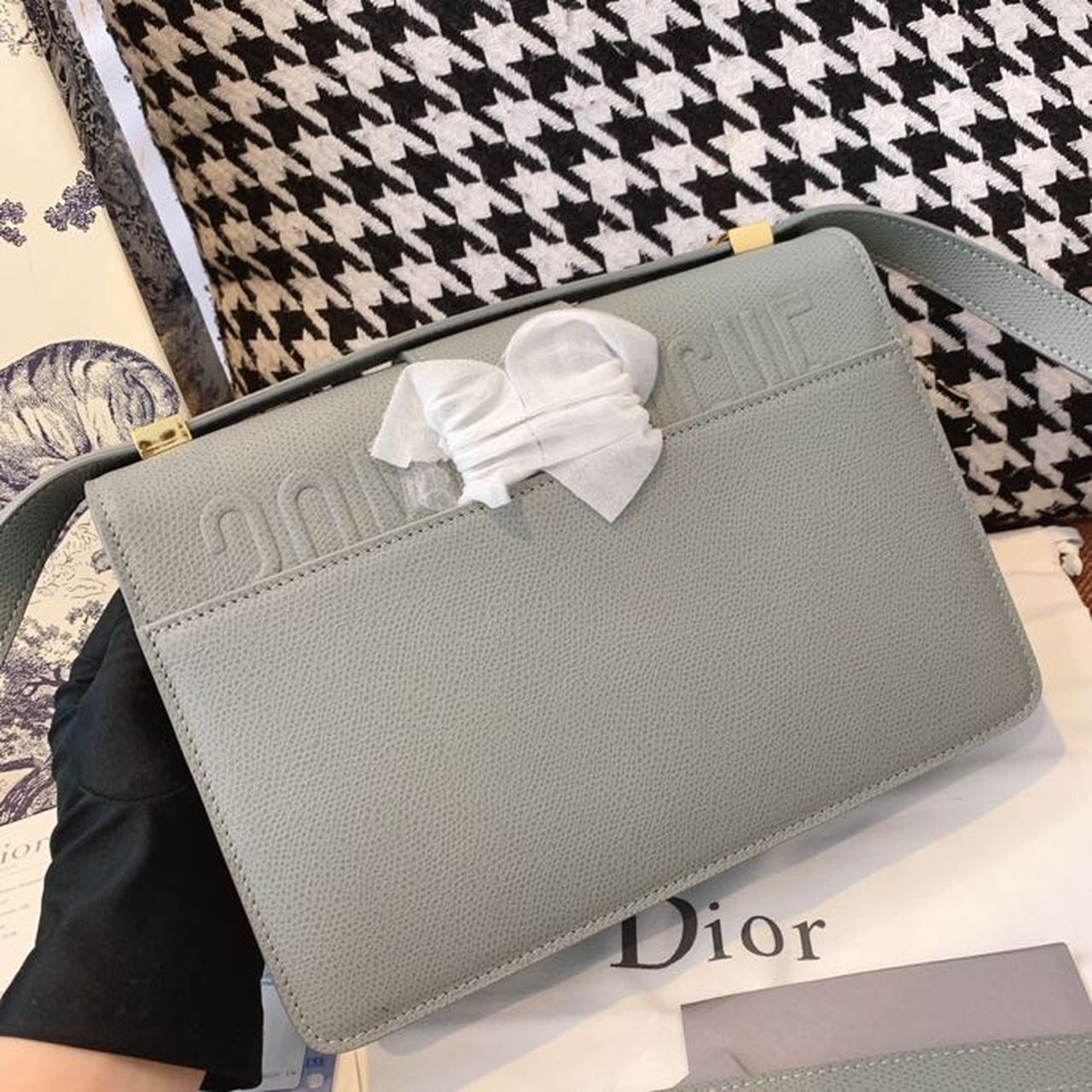 DI Medium 30 Montaigne Bag Blue-Gray Box For Women 24cm/9in CD