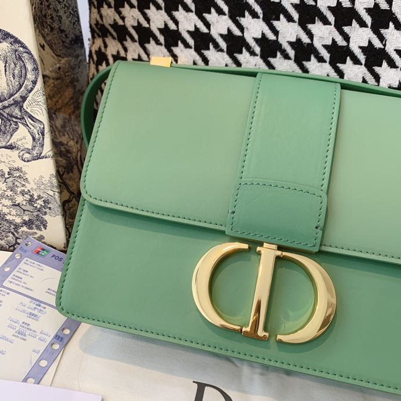 DI Medium 30 Montaigne Bag Deep Mint Green Box For Women 24cm/9in CD