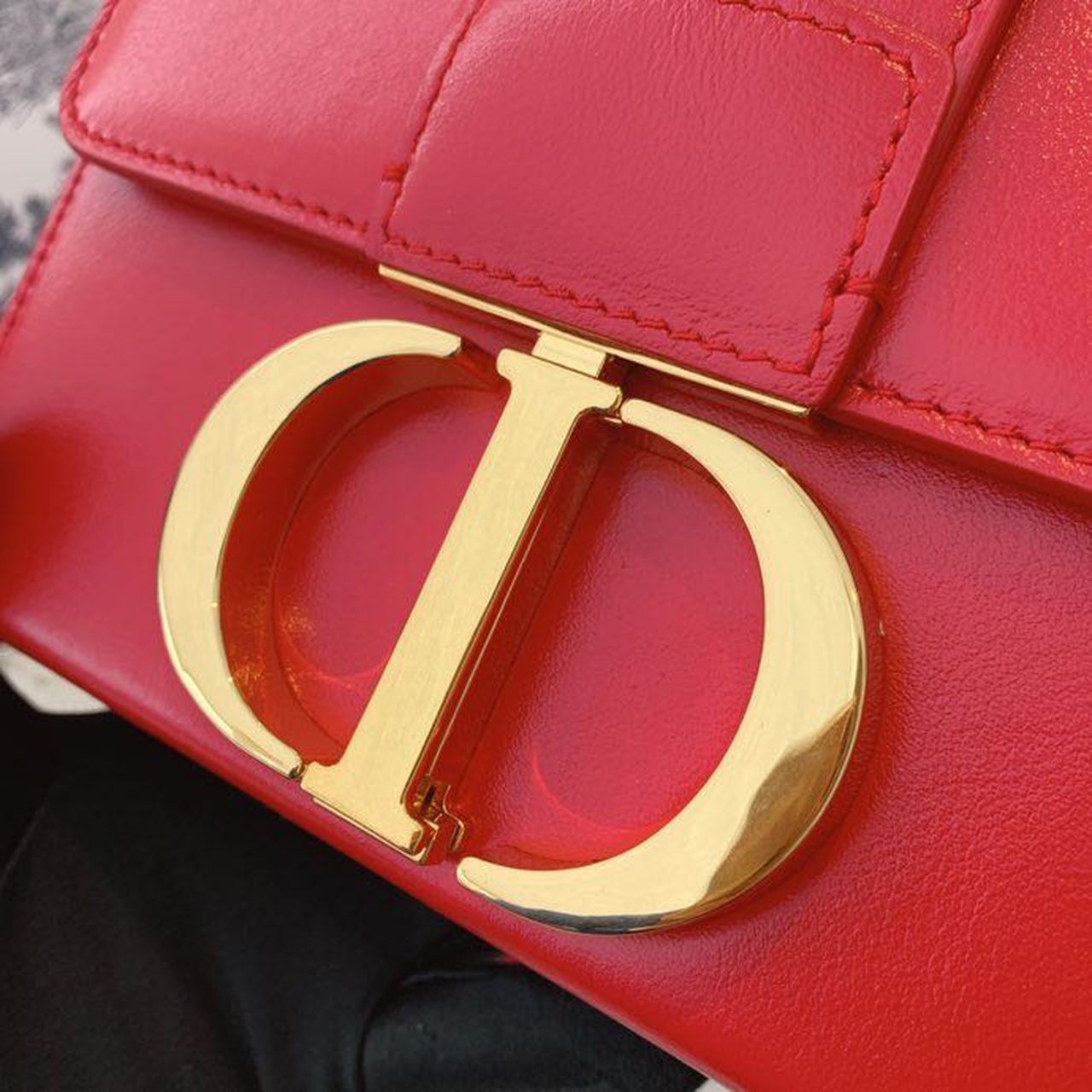 DI Mini 30 Montaigne Bag Gold Toned Hardware Red For Women 18cm/7in CD