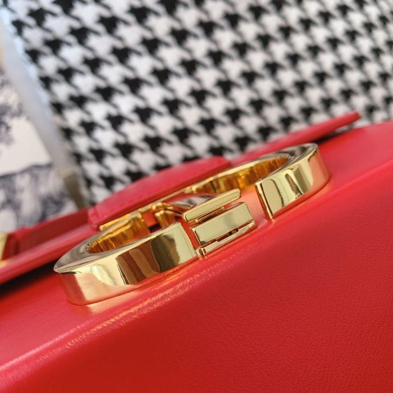 DI Mini 30 Montaigne Bag Gold Toned Hardware Red For Women 18cm/7in CD