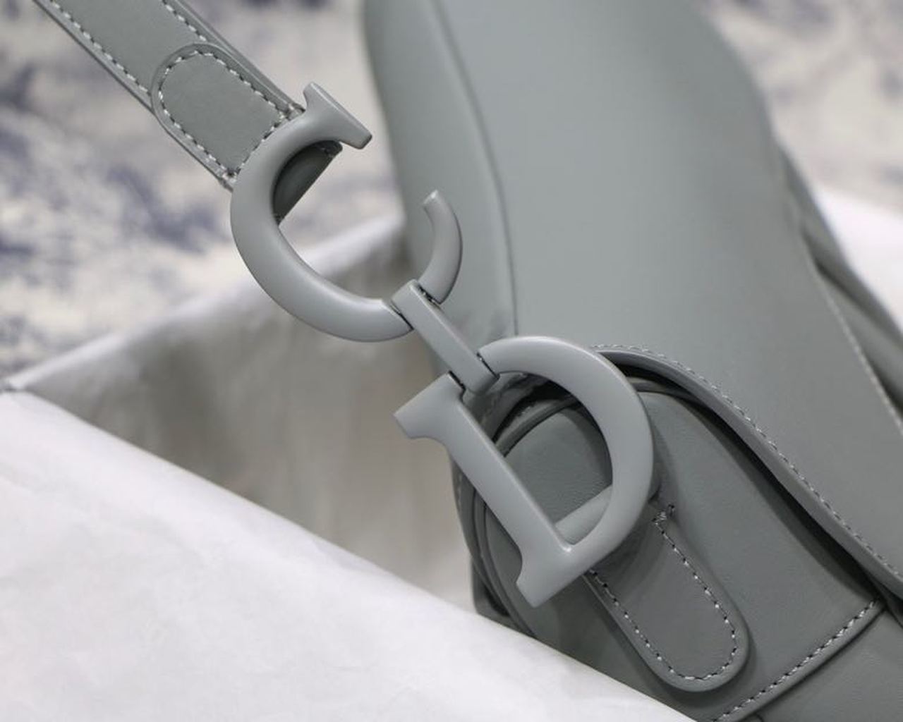 DI Medium Saddle Bag Light Blue Ultramatte For Women 25cm/10in CD