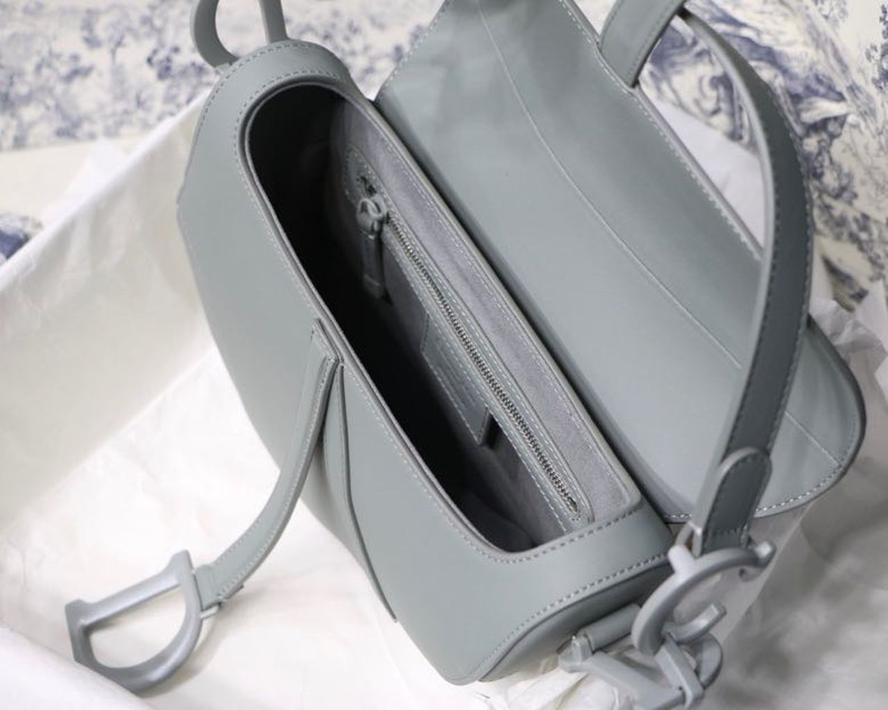 DI Medium Saddle Bag Light Blue Ultramatte For Women 25cm/10in CD