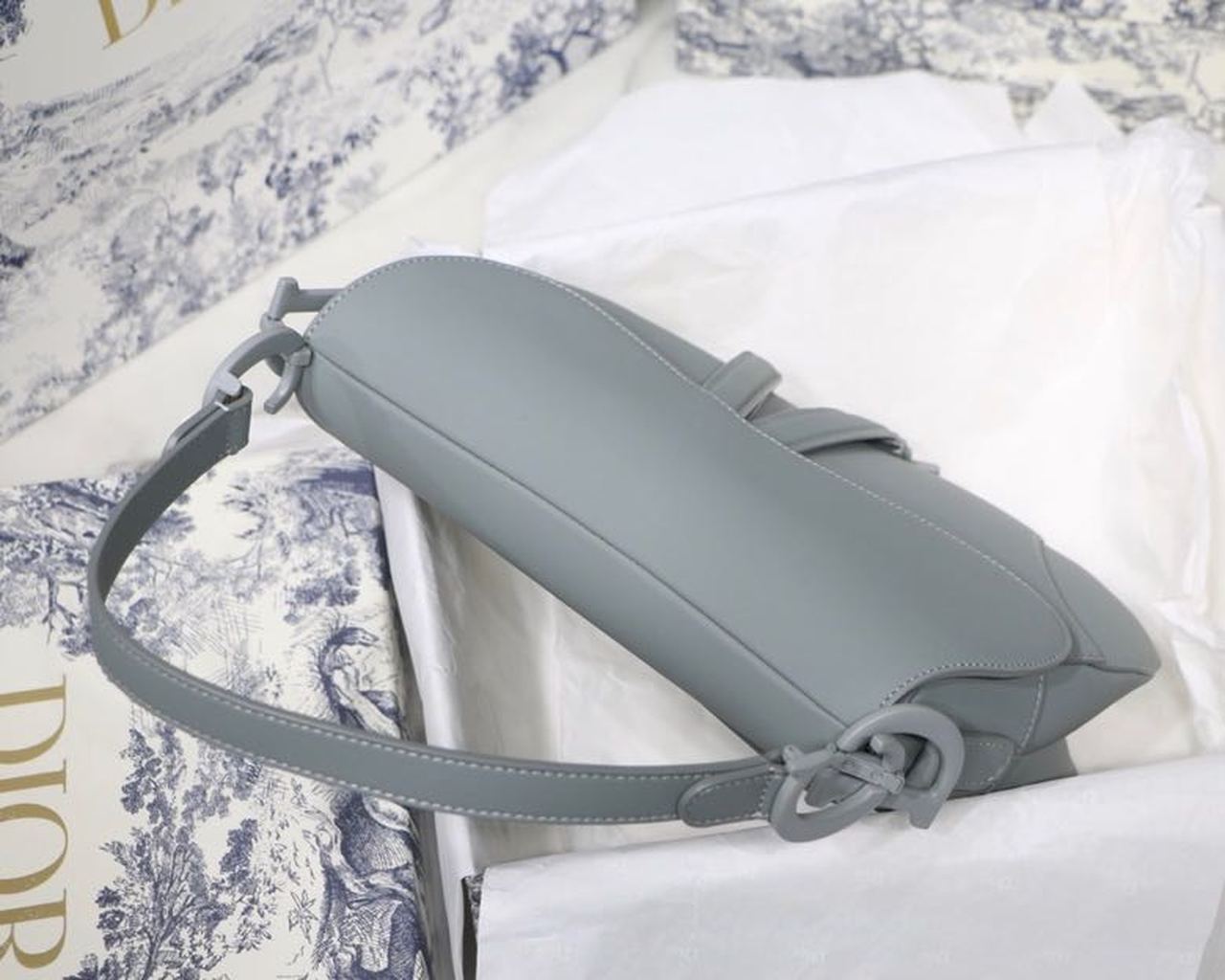DI Medium Saddle Bag Light Blue Ultramatte For Women 25cm/10in CD