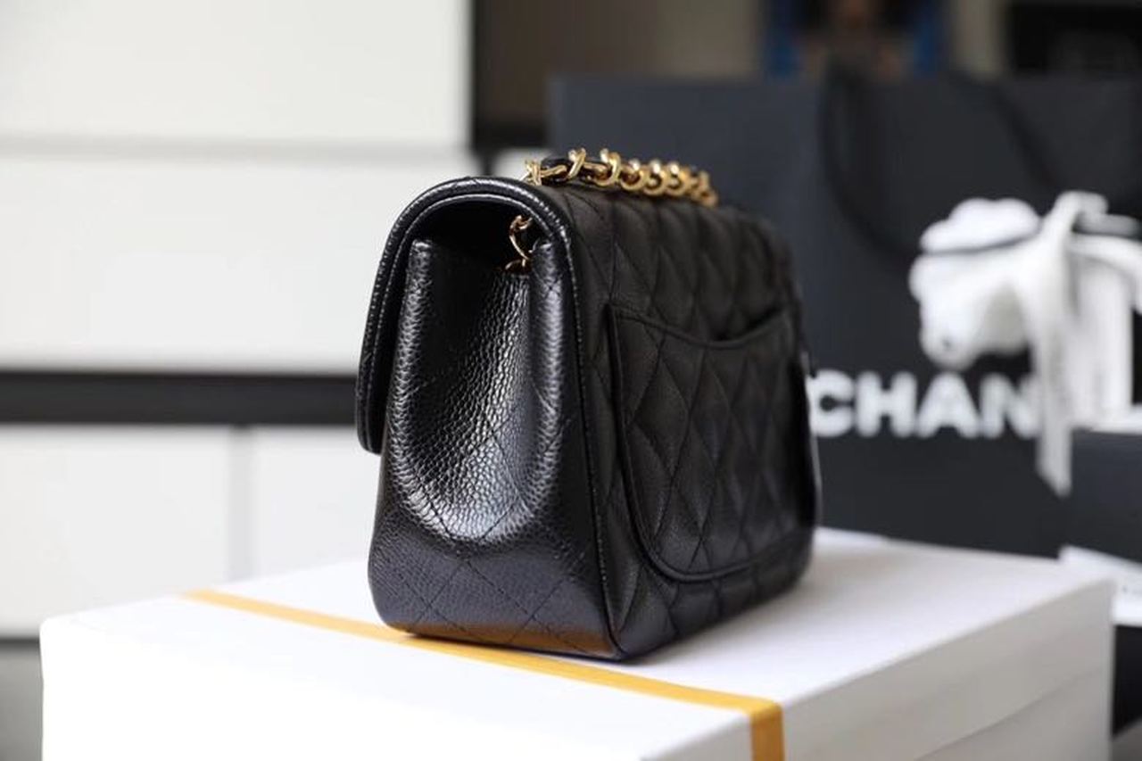 Chanel Classic Mini Flap Bag Gold Toned Hardware Black For Women 6.7in/17cm