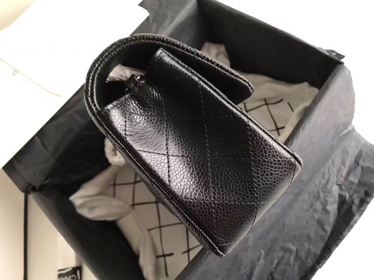 ChanelSmall Classic Handbag Silver Hardware Black For Women, Women’s Bags, Shoulder and Crossbody Bags 7.8in/20cm A01113