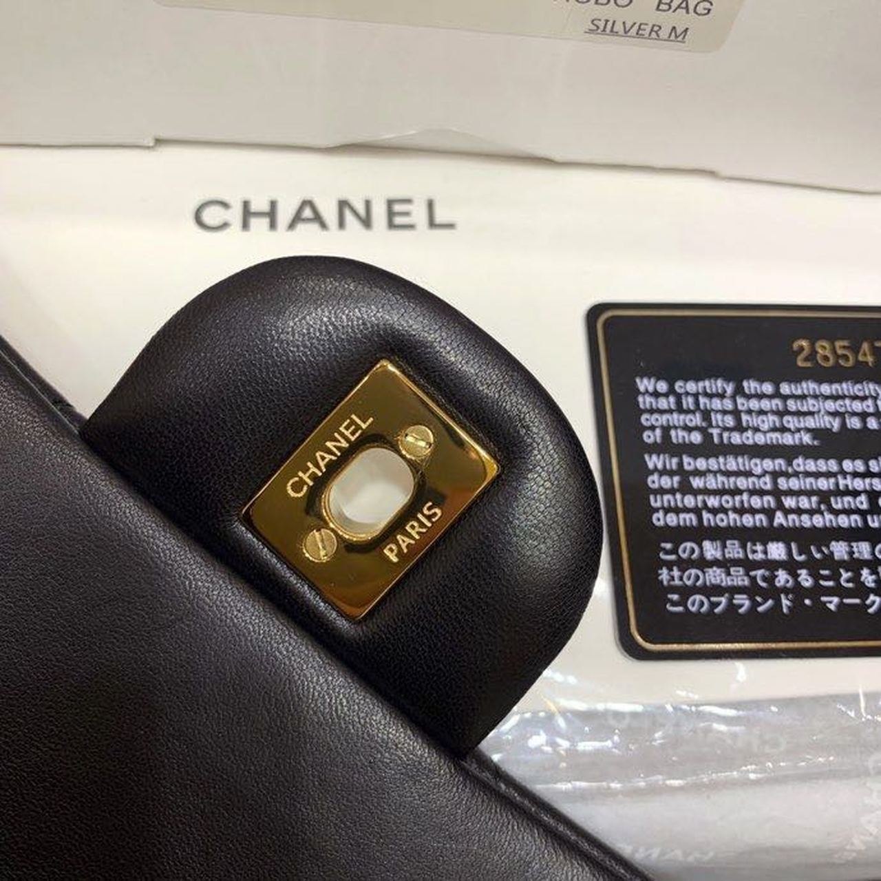 CHL Classic Flap Bag Gold Toned Hardware Black For Women, Women’s Bags, Shoulder And Crossbody Bags 7.8in/20cm A01116