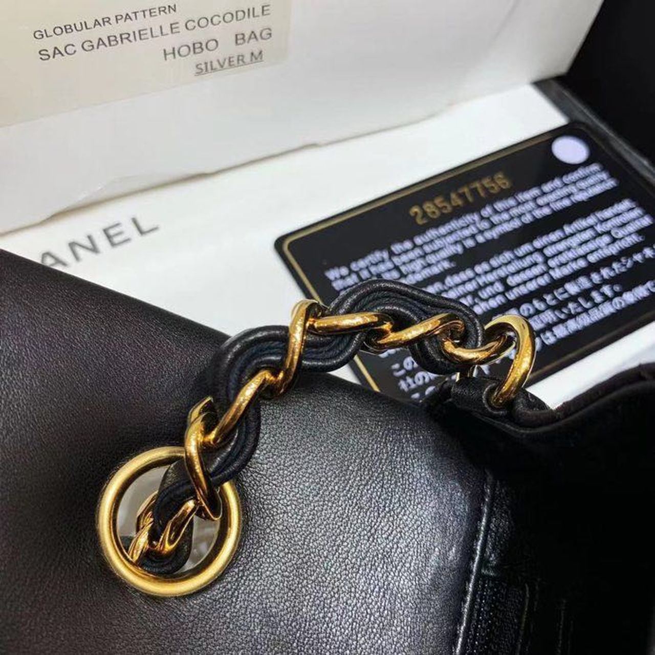 CHL Classic Flap Bag Gold Toned Hardware Black For Women, Women’s Bags, Shoulder And Crossbody Bags 7.8in/20cm A01116