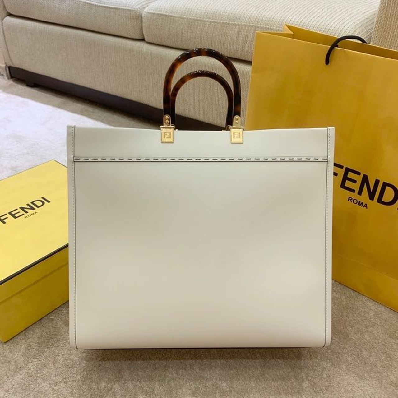 FI Sunshine Large Cream For Women, Women’s Handbags, Shoulder And Crossbody Bags 15.7in/40cm FF 8BH372
