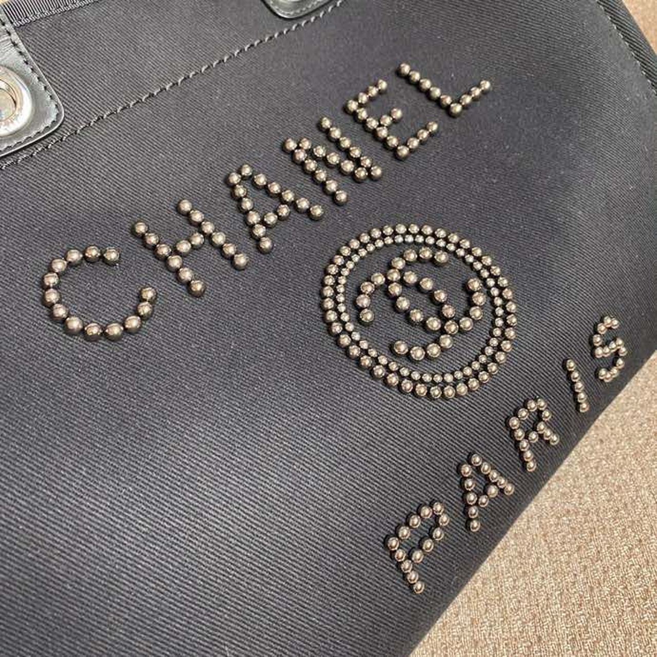 Chanel Large Deauville Pearl Tote Bag Black For Women, Women’s Handbags, Shoulder Bags 15in/38cm A66941