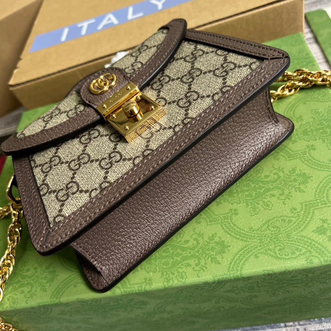 gg Ophidia gg Mini Shoulder Bag Beige For Women, Women’s Bags 6.9in/18cm gg 696180 96IWG 8745