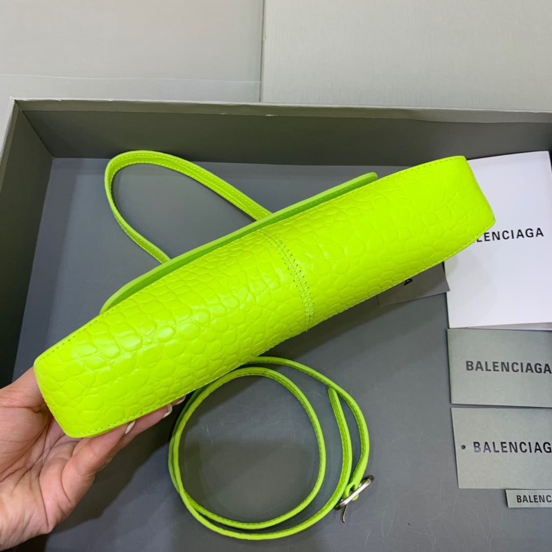 Balen XX Small Flap Bag Box Green Neon, For Women, Bags 10.6in/27cm