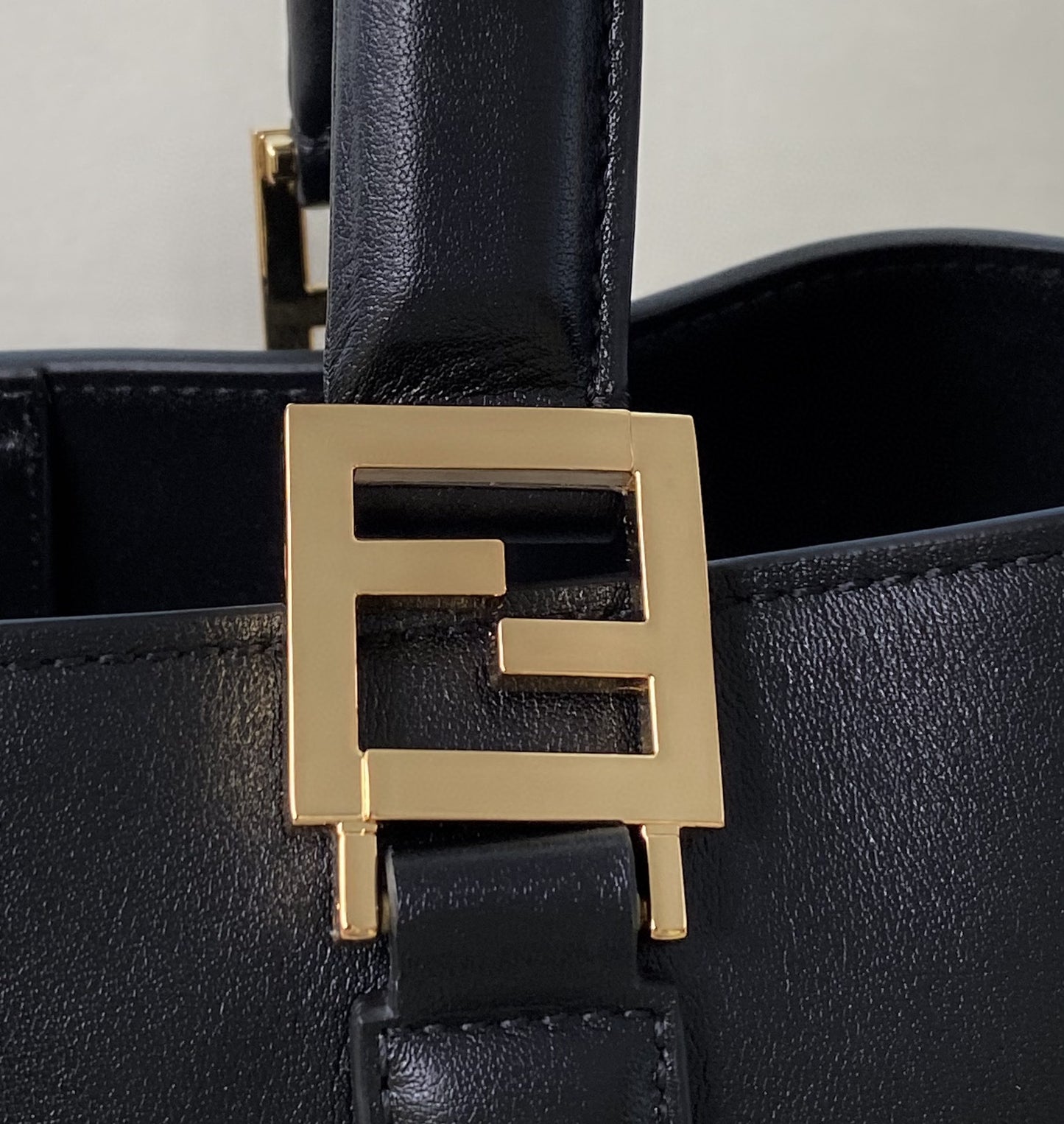 FI Small FF Tote Shoulder Black Bag For Woman 30cm/12in