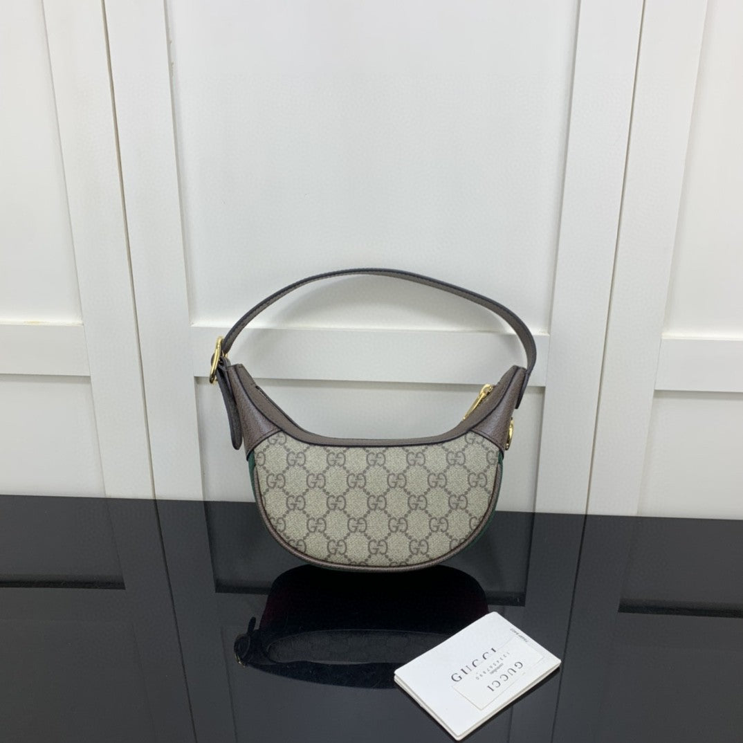 gg Ophidia gg Mini Bag Beige And Dusty Grey gg Supreme Canvas For Women 8in/20cm gg