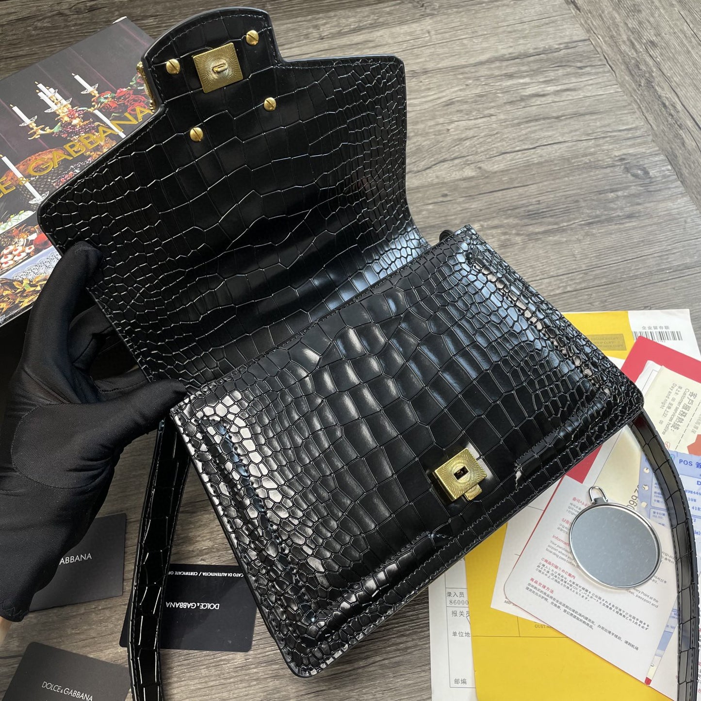 DG Print DG Girls Bag Black For Women 10.6in/27cm DG