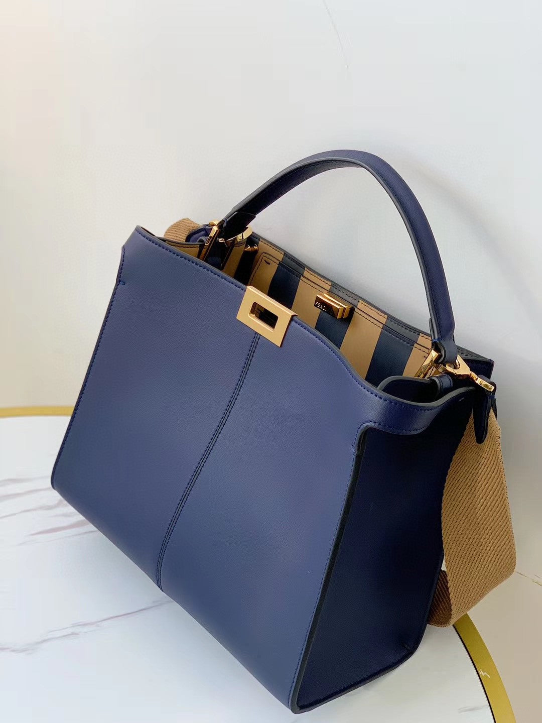 FI Peekaboo X-Lite Tote Medium Dark Blue Bag For Woman 30cm/12in