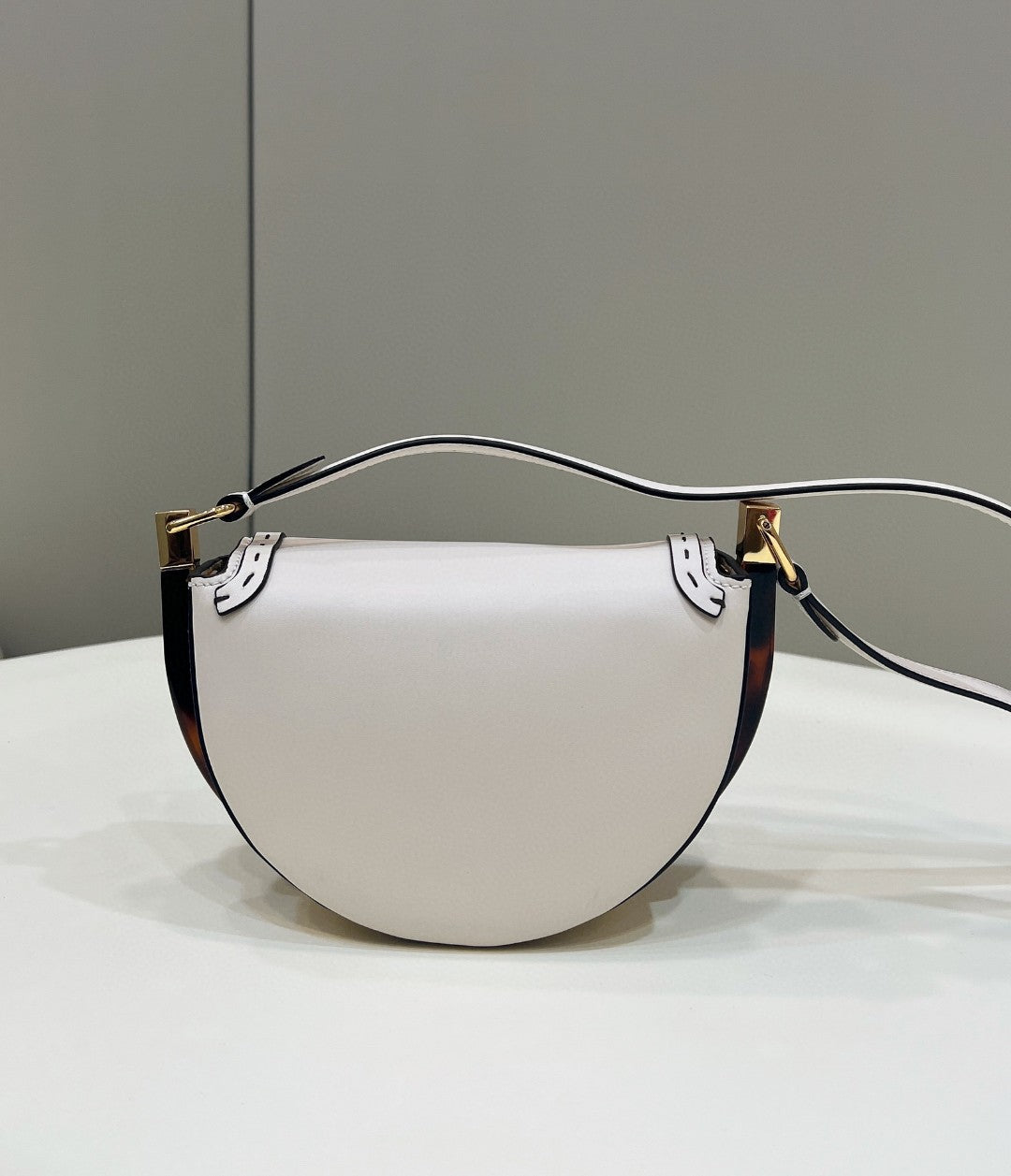 FI Moonlight Saddle White Bag For Woman 19cm/7.5in