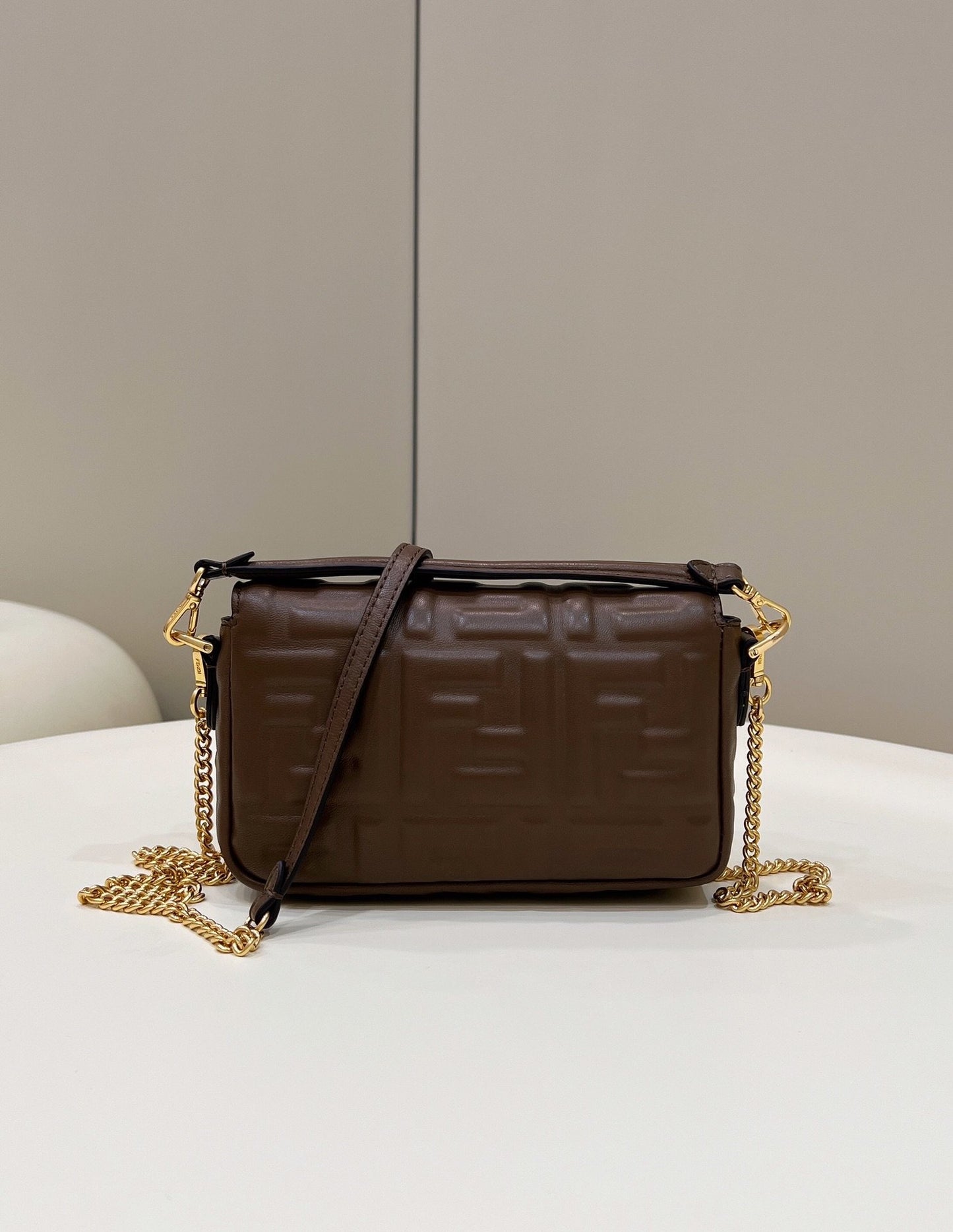 FI Baguette Brown For Women, Women’s Handbags, Shoulder And Crossbody Bags 7.5in/19cm FF 8BS017