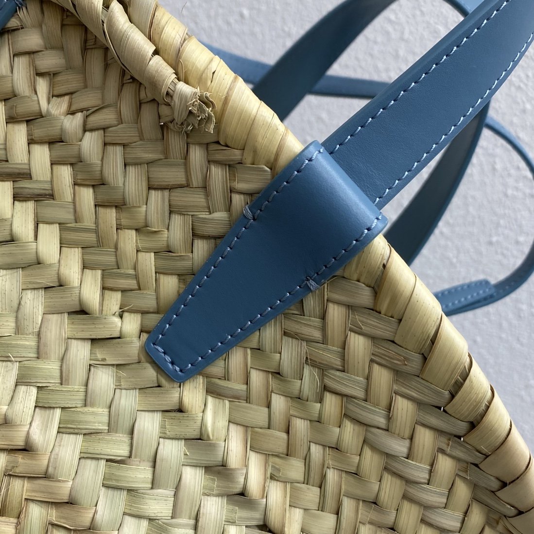 CE Teen Triomphe CE Classic Panier In Palm Leaves And Lizard Blue For Women 8in/20cm